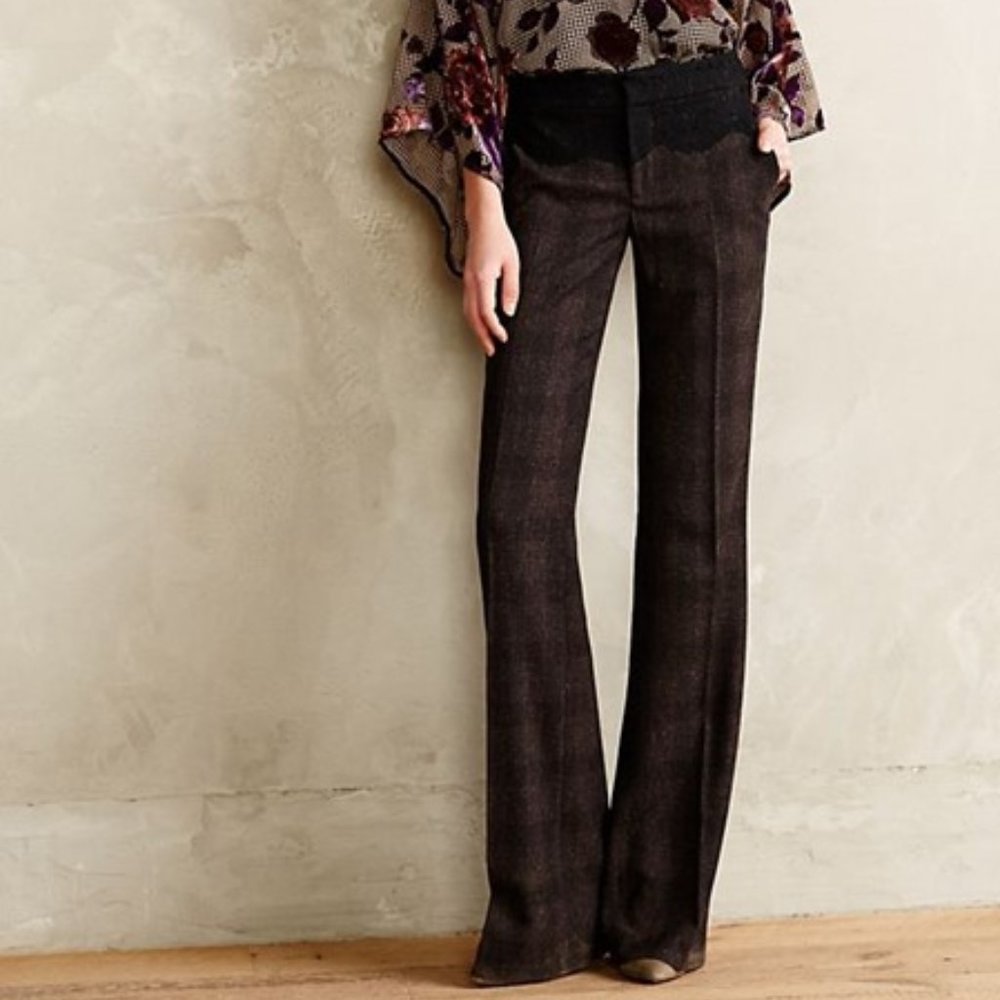 Anthropologie Flecked Brighton Trousers, by Elevenses, size 10